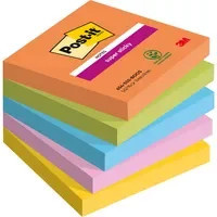 Post-it Super Sticky Notes Boost Collection Haftnotizen, Mehrfarbig, 5 x 90 Blatt, B/H: 7,6 x 7,6 cm - Bild 1