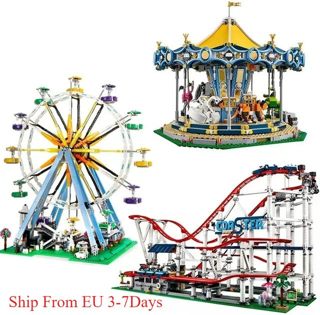 LEGO Set / Bundle, Achterbahn, Loop-Achterbahn, Riesenrad, Karussell, Fahrzeuge, Kunststoff, Bunt / Mehrfarbig - Bild 1