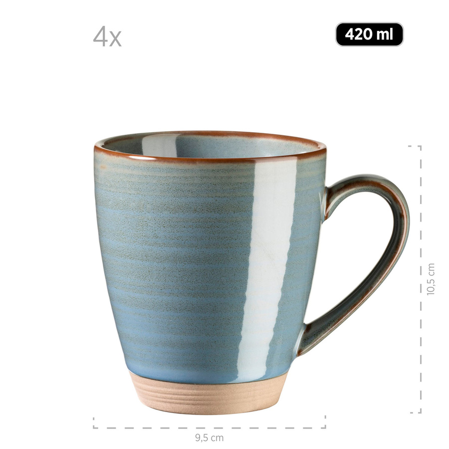 Mäser Kombiservice Nottingham aus Keramik, 20-teilig, Blau - Bild 3
