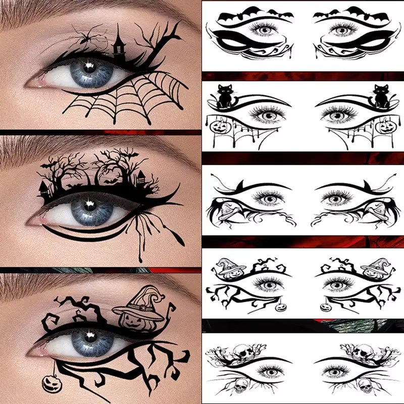 VERONNI Temporäre Augen-Tattoo-Aufkleber, 10 Stück, Unisex - Bild 2