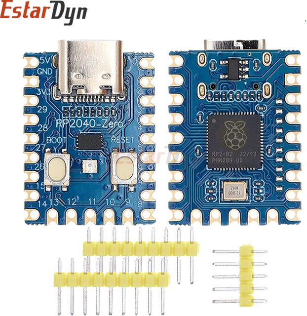 Estardyn RP2040-Zero Mikrocontroller Entwicklungsboard für Raspberry Pi Pico in Blau mit Dual-Core und 2MB Flash - Bild 1