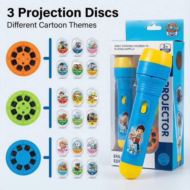 Paw Patrol Taschenlampe, Projektor, 3-in-1, Nachtlicht - Bild 1