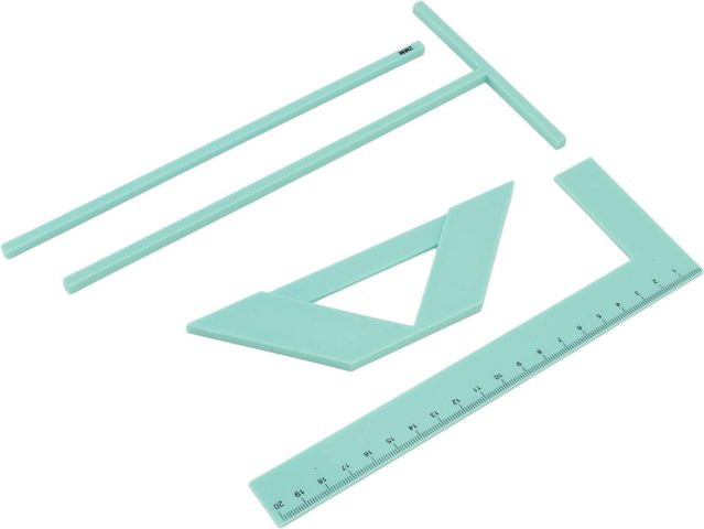 GoolRC Buchbinde-Lineal-Set aus Acryl in Weiß und Türkis für die Herstellung von Buchumschlägen und Scrapbooks - Bild 1