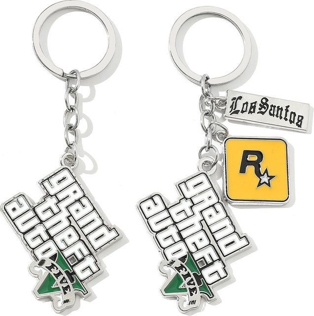 Bandai Schlüsselanhänger Metall-Leder, GTA5-Spiel-Themen - Bild 1