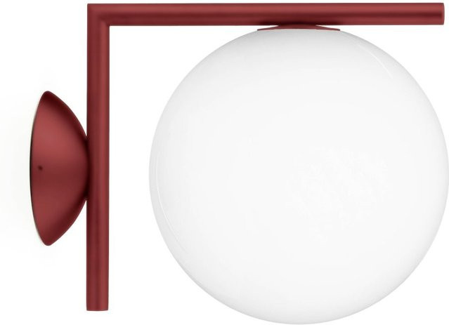 Flos IC Outdoor Wandleuchte in Rot mit Opalglas und Stahlgehäuse - Bild 1