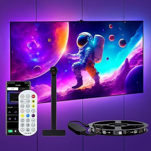 Microtang RGB LED TV Hintergrundbeleuchtung mit Kamera für immersive Synchronisation, Multicolor - Bild 1