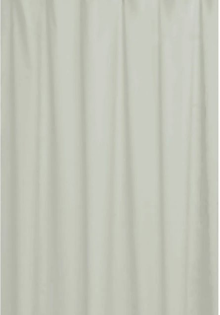 Euroshowers Duschvorhang aus Polyester mit Metallösen und 12 Ringen, wasserabweisend und antibakteriell, B: 180 cm, H: 200 cm - Bild 1
