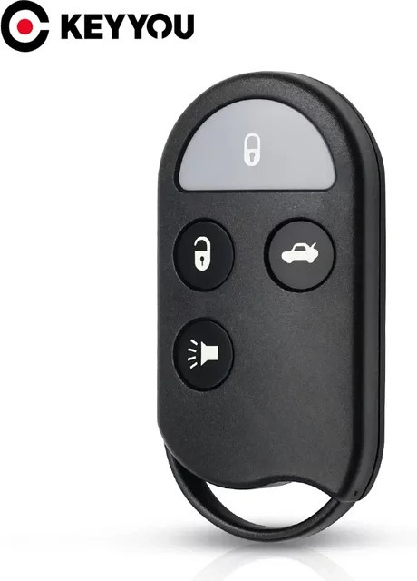 Keyyou Autoschlüssel Etui für Nissan Maxima und Infiniti I30, 4 Knöpfe, Schwarz - Bild 1