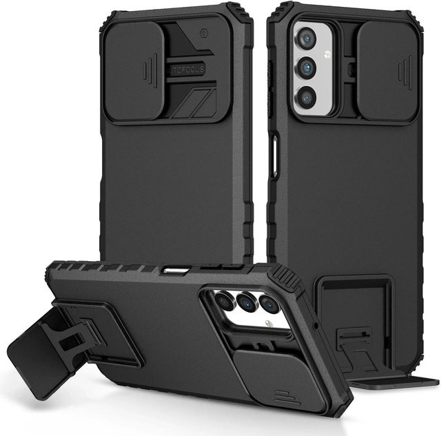 Slide Kamera Schutzhülle für Samsung Galaxy S23 Plus in Schwarz - Bild 1