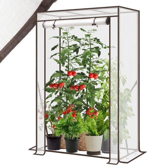 Sekey Foliengewächshaus mit PE Gitterfolie in Weiß und Transparent, B/T/H: 50 x 100 x 150 cm - Bild 1