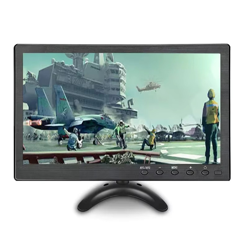 QXNY 10,1 Zoll HD IPS LCD Monitor in Schwarz mit HDMI, VGA, AV und BNC Eingang für PC, Computer, CCTV und Spielekonsolen - Bild 3