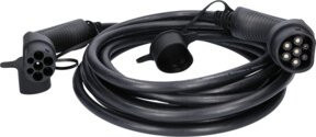 KS Tools eMobility Ladekabel Typ 2 auf Typ 2, 3 Phasen, bis zu 22 kW, 32 A, 400 V, Mode 3, Länge: 8 m, Schwarz - Bild 1