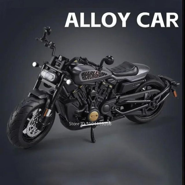 Linyi toy car Retro Motorrad Sportster S, Modell Spielzeug, 1:12, mit Licht und Sound, ab 14 Jahren - Bild 1