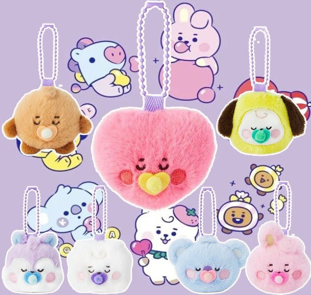 LINE FRIENDS BT21 Idol Plüsch-Schlüsselanhänger, Plüsch / Textil - Bild 1