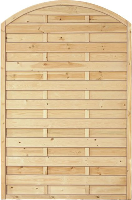 T & J Sichtschutzzaun Maxi-Bogen-Serie aus kesseldruckimprägniertem Holz in Grün, B: 120 cm, H: 180/160 cm - Bild 1