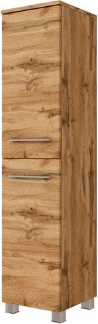 HELD MÖBEL Midischrank Livorno in Eiche Optik, Farbe Braun/Mehrfarbig, B/H/T: 30 x 130 x 35 cm - Bild 1
