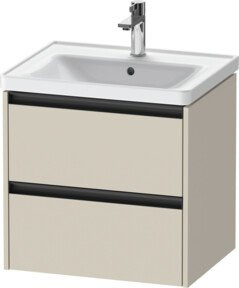 Duravit Waschtischunterschrank Ketho.2 in Tau matt mit 2 Schubladen, wandhängend, B: 58,4 cm, T: 45,5 cm, H: 54,9 cm - Bild 1