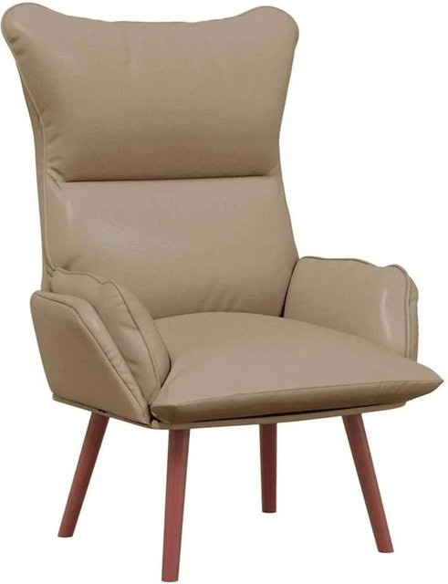 vidaXL Relaxsessel in Cappuccino mit Kunstleder und Armlehnen, Farbe: Beige/Braun, B/T/H: 69 x 74 x 93 cm - Bild 1