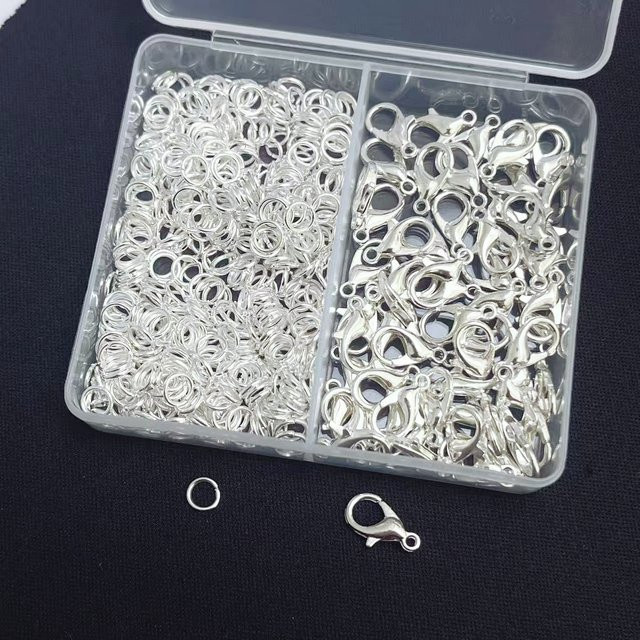 Bbabydxudzhi Karabiner und offene Ringe, Silber Farbe, Unisex - Bild 1