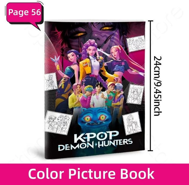 Kpop Space Dämonenjäger Malbuch für Kinder und Erwachsene mit niedlichen Cartoon-Motiven in Multicolour - Bild 1