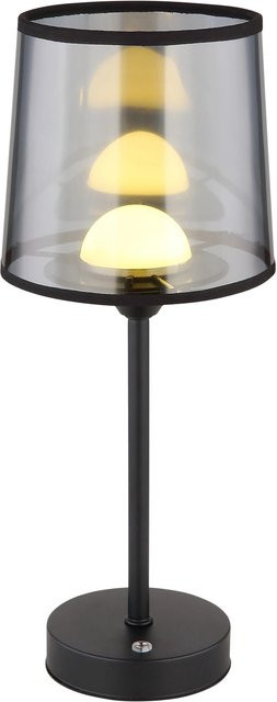 Globo Tischleuchte Lunki aus Metall in Schwarz Matt mit LED und Akku - Bild 1