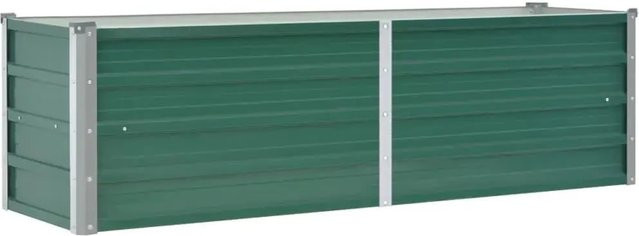 vidaXL Garten-Hochbeet aus verzinktem Stahl in Grün, B/T/H: 160 x 40 x 45 cm - Bild 1