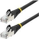 StarTech.com CAT6a Ethernet Patch-Kabel S/FTP, Schwarz, 10 m, RJ-45 auf RJ-45, 10GbE 500MHz, LSZH - Bild 1