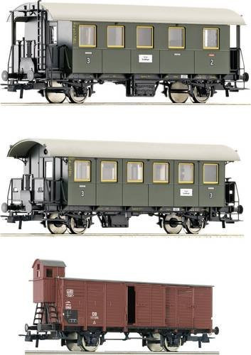 Roco Nebenbahnzug der DB, Fahrzeuge, 3er-Set, H0, 1:87 - Bild 1