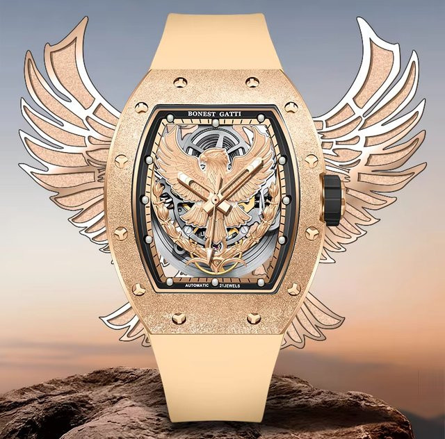 BONEST GATTI Herrenuhr, Analoguhr, Gold, Silber, Kunststoff, Herren - Bild 1
