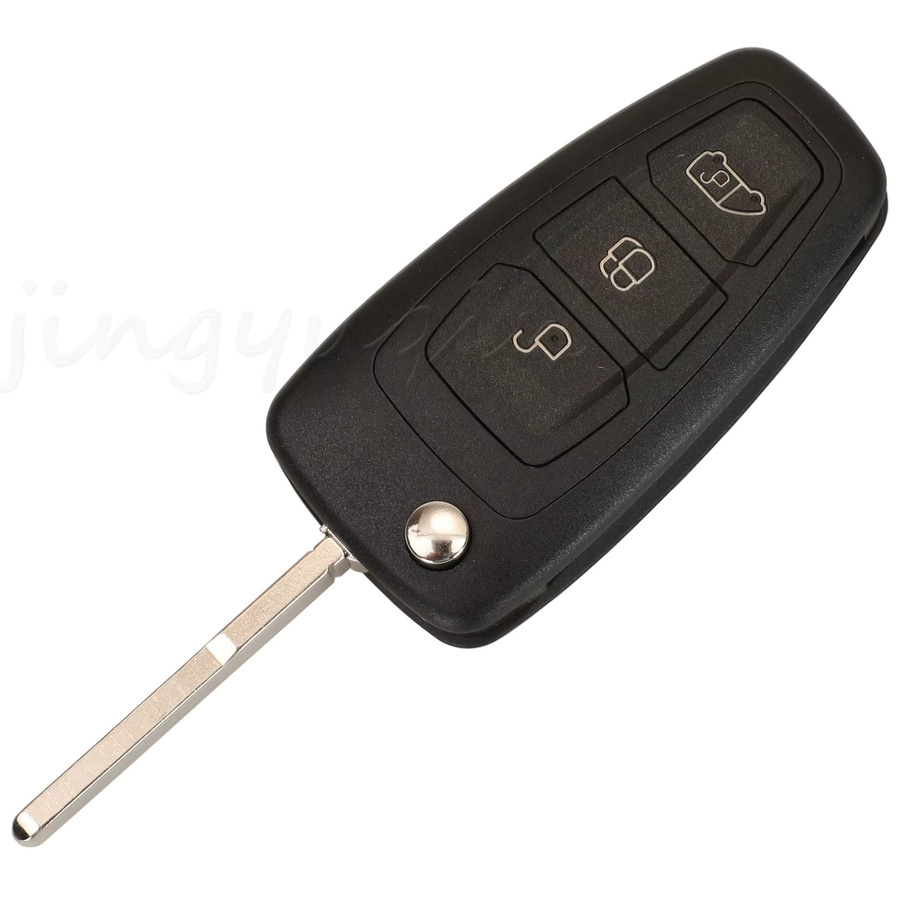 Jingyuqin Ersatz-Autoschlüsselfernbedienung für Ford Transit Custom, Farbe: Schwarz, GK2T-15K601-AB BK2T-15K601-AC, 434 433MHz, ID49 4D83 Chip - Bild 2