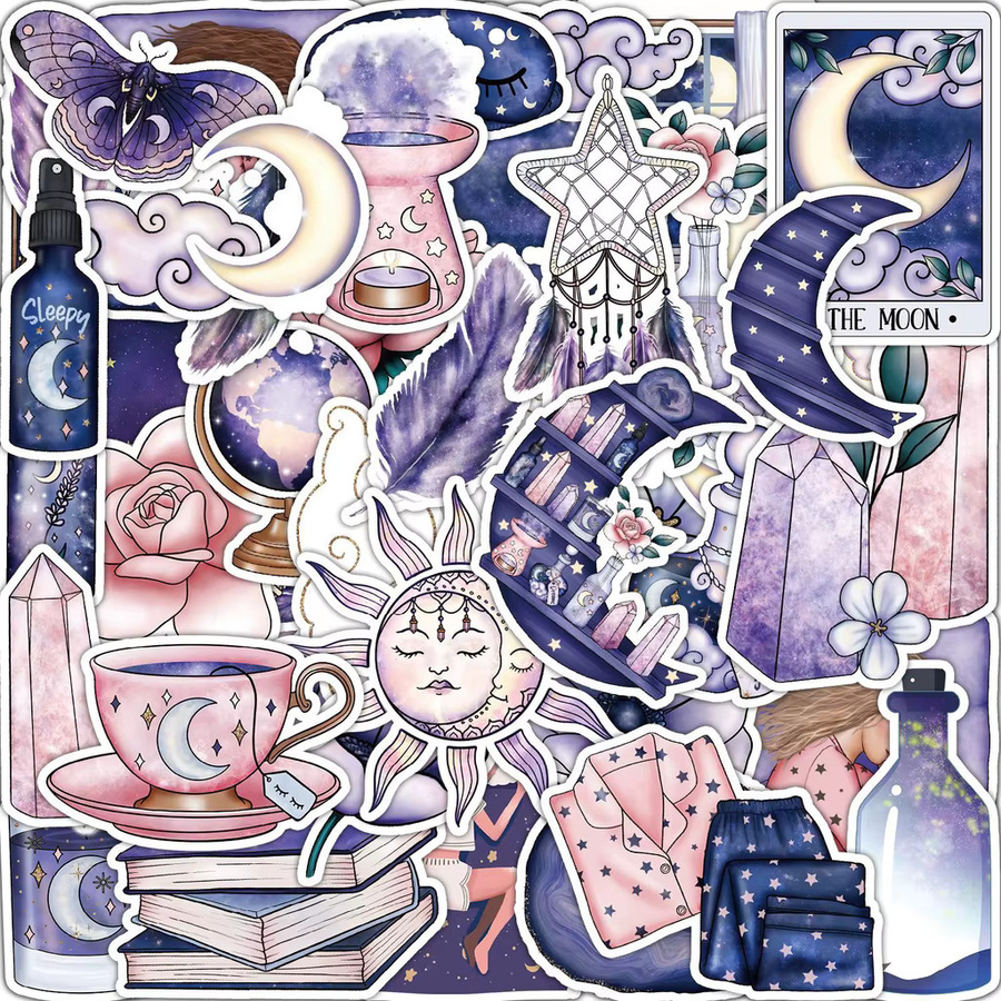 50 Stück Illusory Magic Graffiti Aufkleber wasserfest in Multicolour von BulingBulingStickers Shop - Bild 2