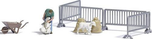 Busch H0 Schafschur Action Set Fertigmodell - Bild 1
