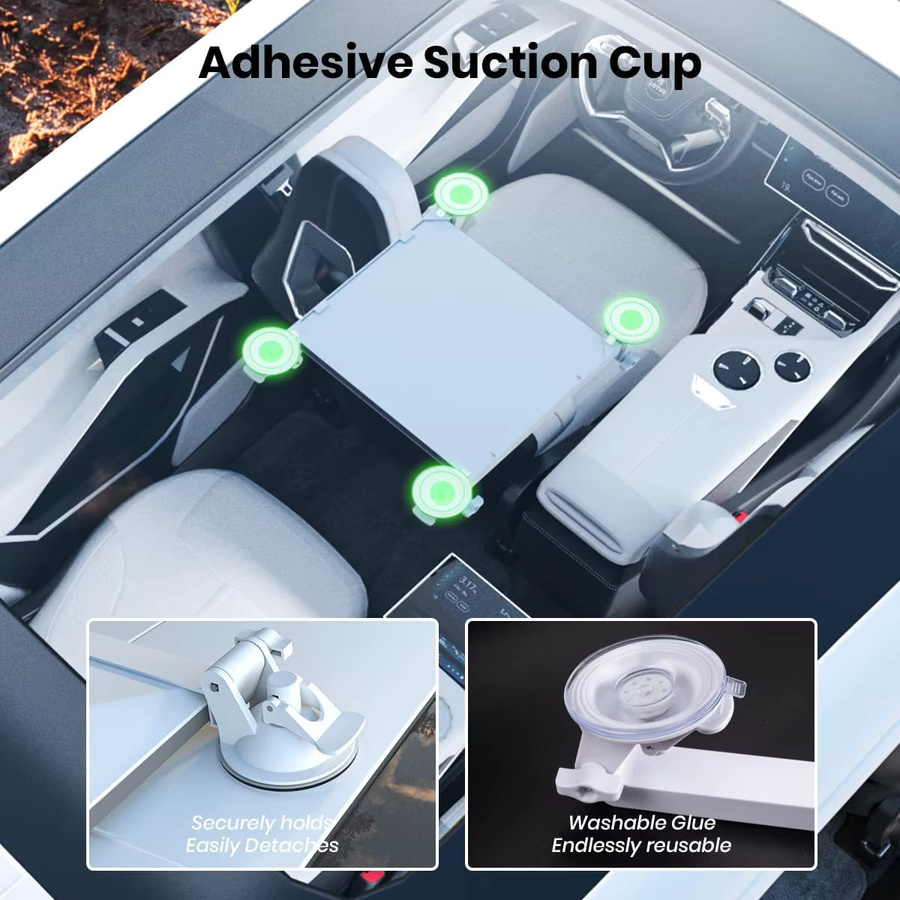MISSUN Starlink Mini Saugnapf-Halterung mit 4 Saugnäpfen und 2 Halterungen, wasserdichte Montagehalterung für Autodach, Wohnmobile und Boote, Farbe: Weiß - Bild 2