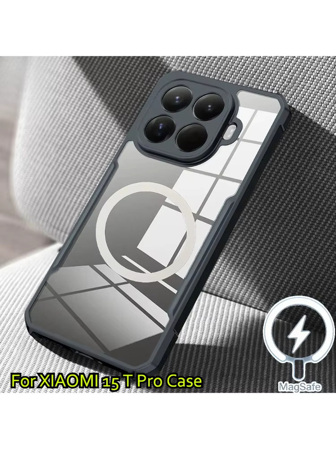 Stoßfeste Handyhülle aus HD-Acryl und TPU für Xiaomi 17 Pro Max, 15T, 14 und 13 Pro Lite Ultra mit Kameraschutz, Farbe: Transparent - Bild 5
