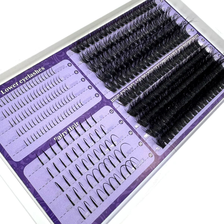 Manga Cluster Wimpernverlängerungen, 20 Paare, Black, Unisex - Bild 4