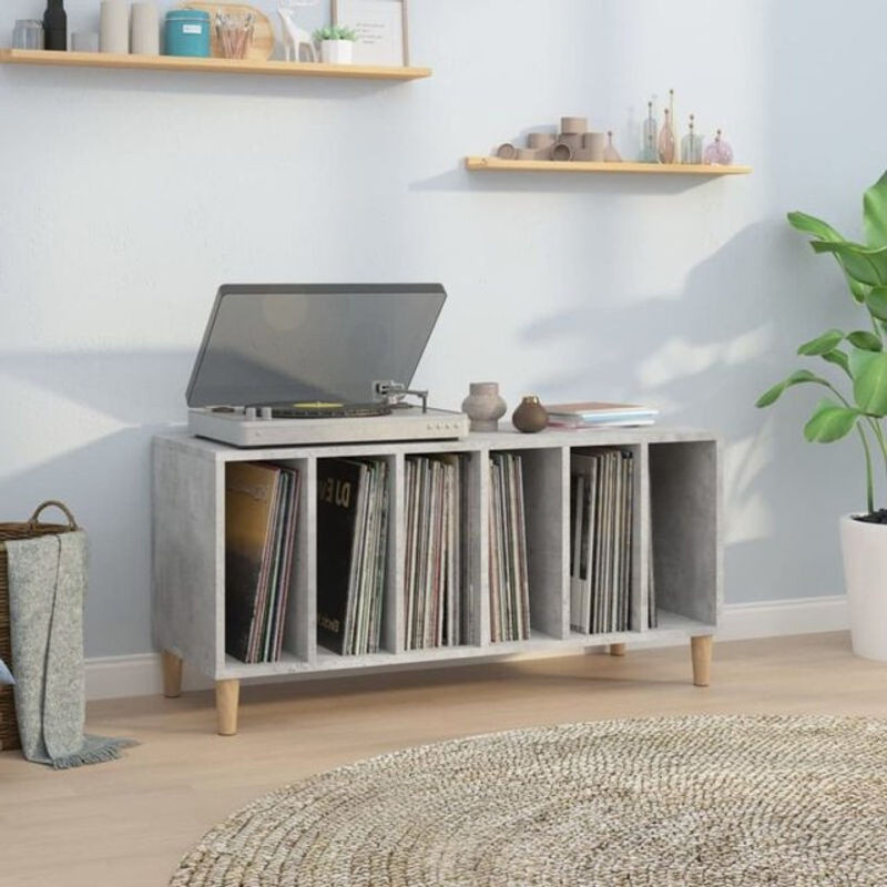 Vidaxl Plattenschrank aus Holzwerkstoff in Grau, Modernes Design, B/T/H: 100 x 38 x 48 cm - Bild 1