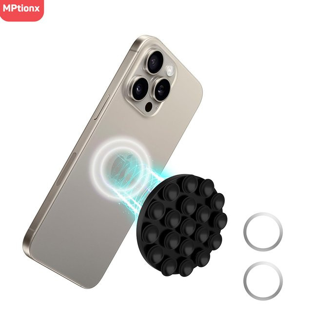 Mptionx Magnetischer Saugnapf Telefonhalter in Pink für Handyhüllen und Dusche - Bild 1