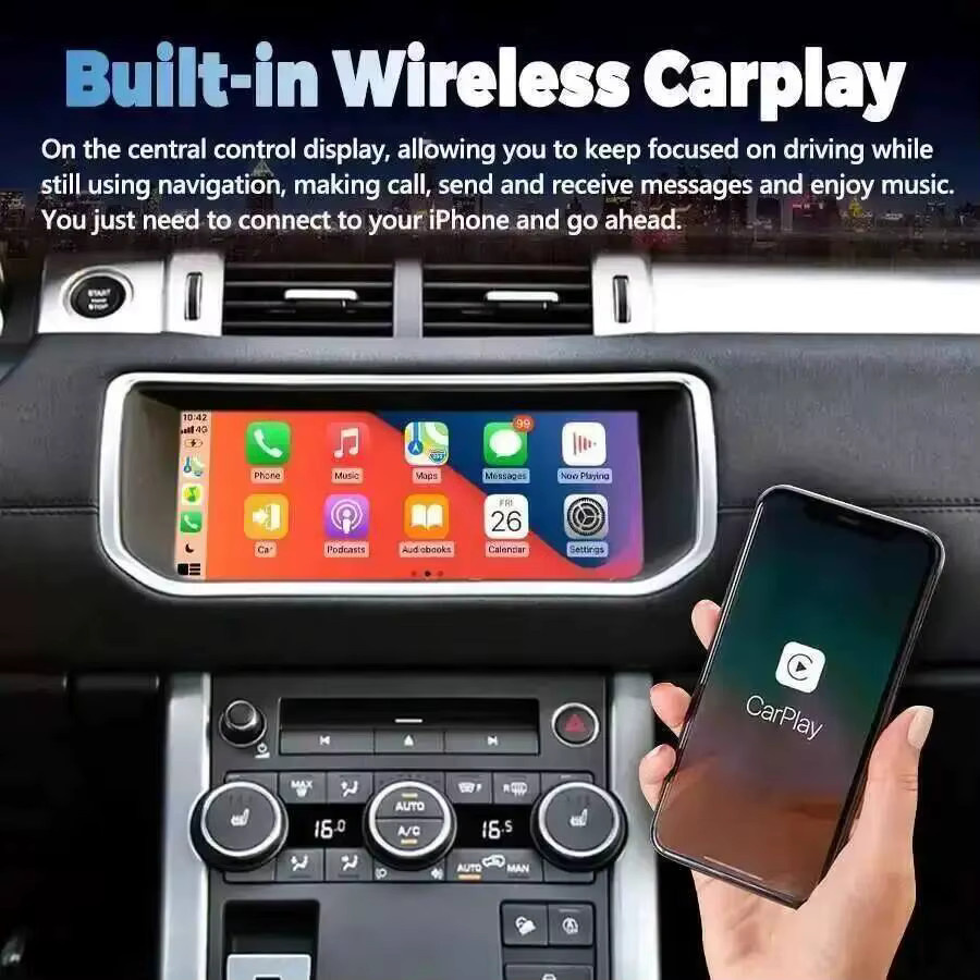 NAVIRIDER Android Multimedia-Autoradio mit GPS-Navigation und Carplay für Land Rover Evoque L538 (2012-2018), Schwarz - Bild 3