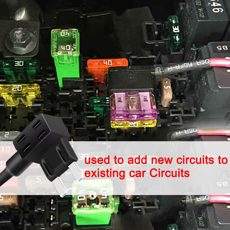 Auto Motri Add-a-Circuit Sicherungsadapter 12 V für ATM APM Mini und Micro Blade Sicherungskästen, 5 Stück - Bild 3
