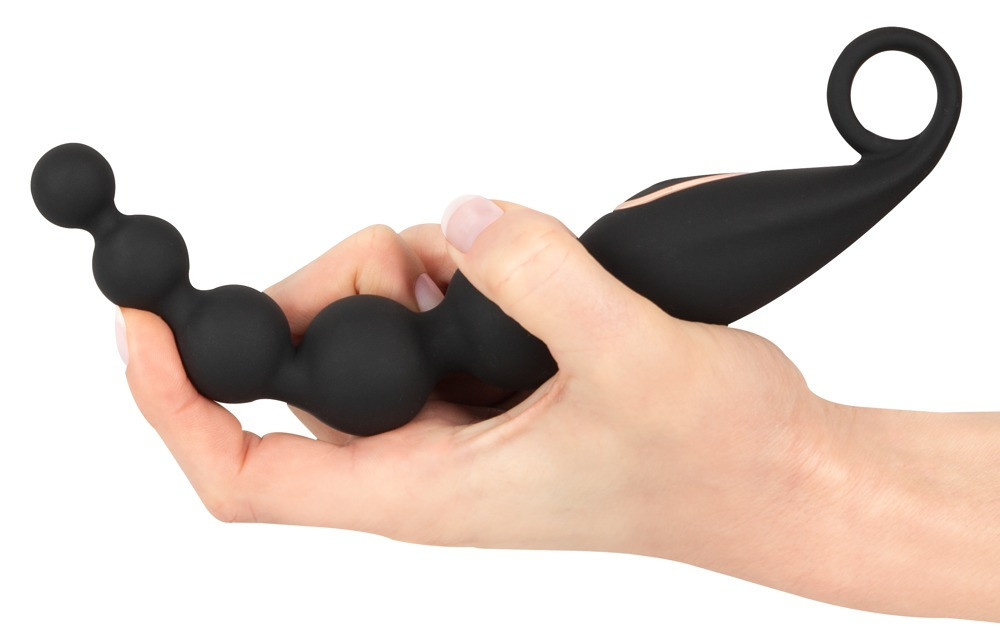 ANOS Analvibrator Anal Beads with Vibration in Schwarz mit flexibler Kugelspitze - Bild 4
