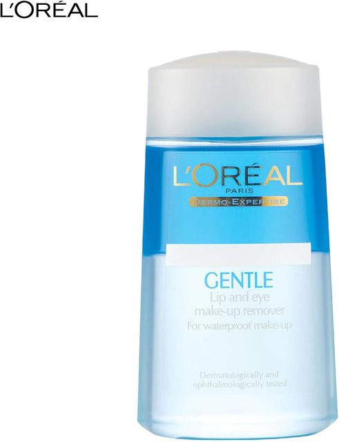 L'Oreal Paris Lippen-Augen-Make-up-Entferner Milch, 125 ml, Empfindliche Haut - Bild 1