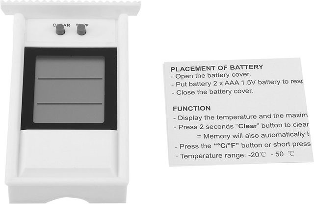 CosyHome Digitales Hygrometer und Innenraumthermometer in Weiß und Grau - Bild 1