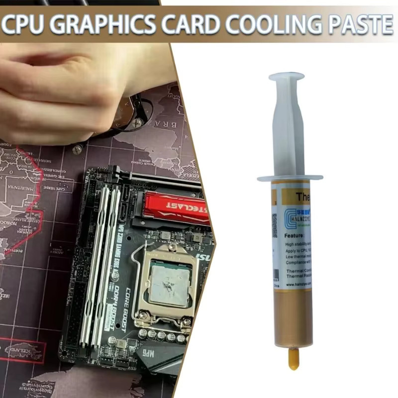 Halnziye HY610 Wärmeleitpaste Gold 30 g Silikon-Wärmeleitpaste für CPU-Wärmeübertragungen - Bild 2