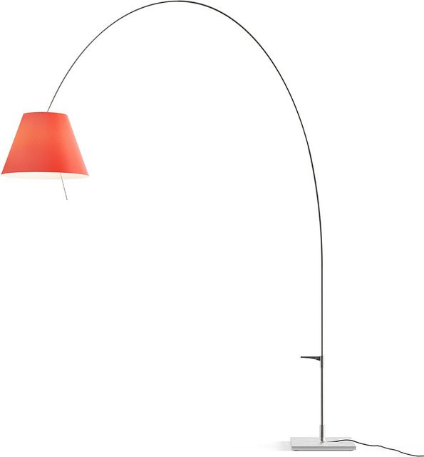 Luceplan Lady Costanza D13Ed Terra Bogenleuchte aus Aluminium in Rot - Bild 1
