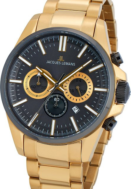 Jacques Lemans Chronograph, Quarz, Edelstahl, 44 mm, Herren - Bild 1