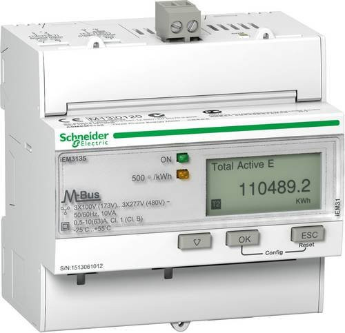 Schneider Electric A9MEM3135 E-Zähler digital 63 A weiß MID-konform - Bild 1