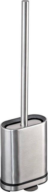 Pocoline WC-Garnitur mit Bürste aus Edelstahl in Silber, B/T/H: 11,0 x 42,0 x 5,7 cm - Bild 1