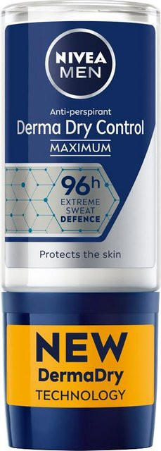 Nivea Derma Dry Control Anti-Transpirant Roll-On, 50 ml, Herren - Bild 1