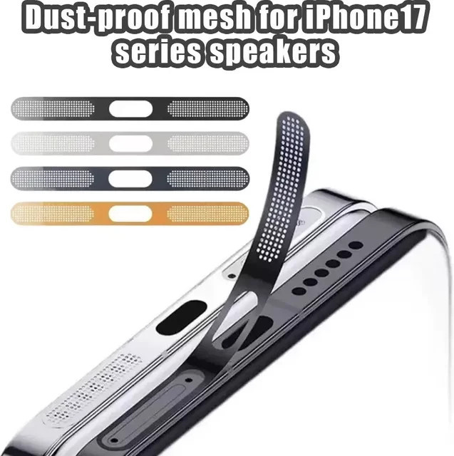 Metall Staubschutz Netz Aufkleber für Apple iPhone 17 Pro Max in Blau - Bild 1