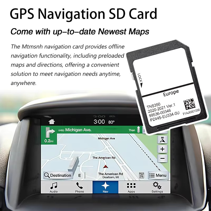 NAVINESA SD-Karte für Toyota Sat Nav GPS mit TNS350 2021 Ver.1 Update EU-Kartensoftware PZ445-EU334-0U - Bild 3